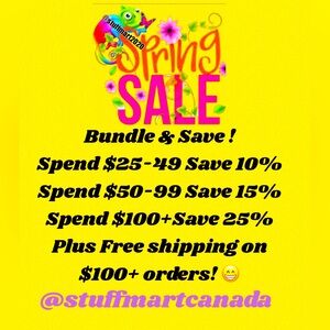 SPRING SALE! SAVE 10-25% on bundle orders FREE SHIPPING ON $100+ ORDERS